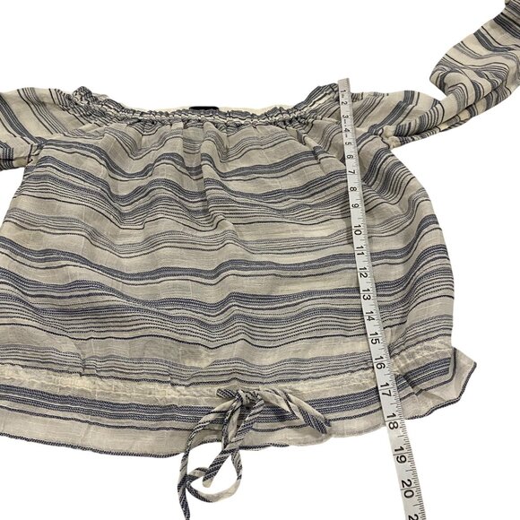 Theory Odettah Vall Striped Off Shoulder Top Size P (XS) - Picture 7 of 7